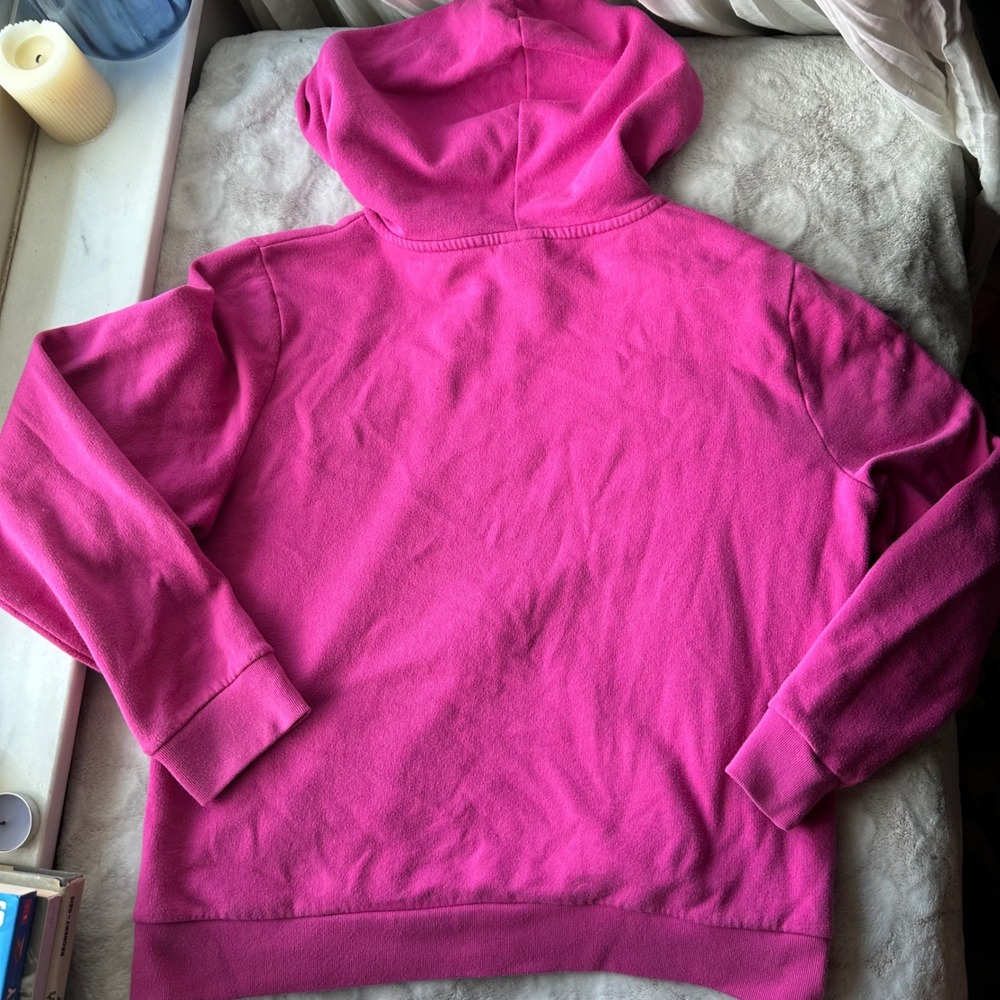Hot Pink Y2K Brat Hoodie Black Details Victoria's Secret PINK - Picture 3 of 5